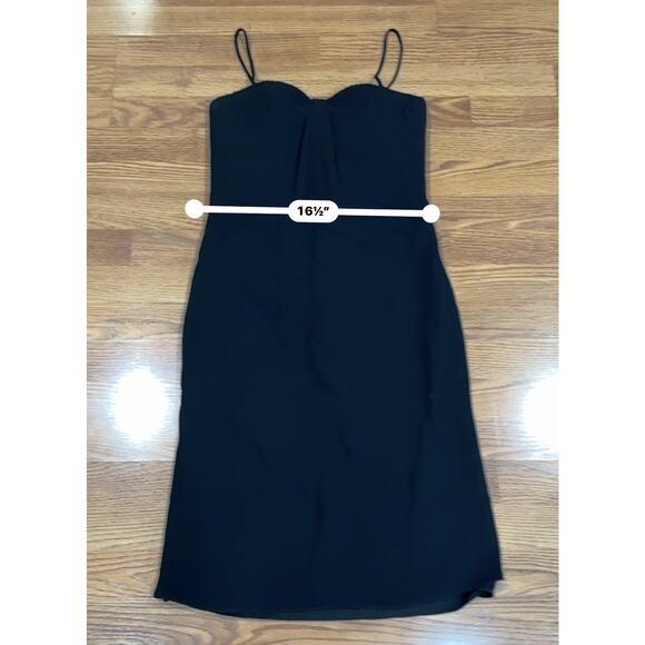 Brandon Maxwell cocktail party Black Silk Halter Bustier Sheath Dress 6 / small - Picture 7 of 15